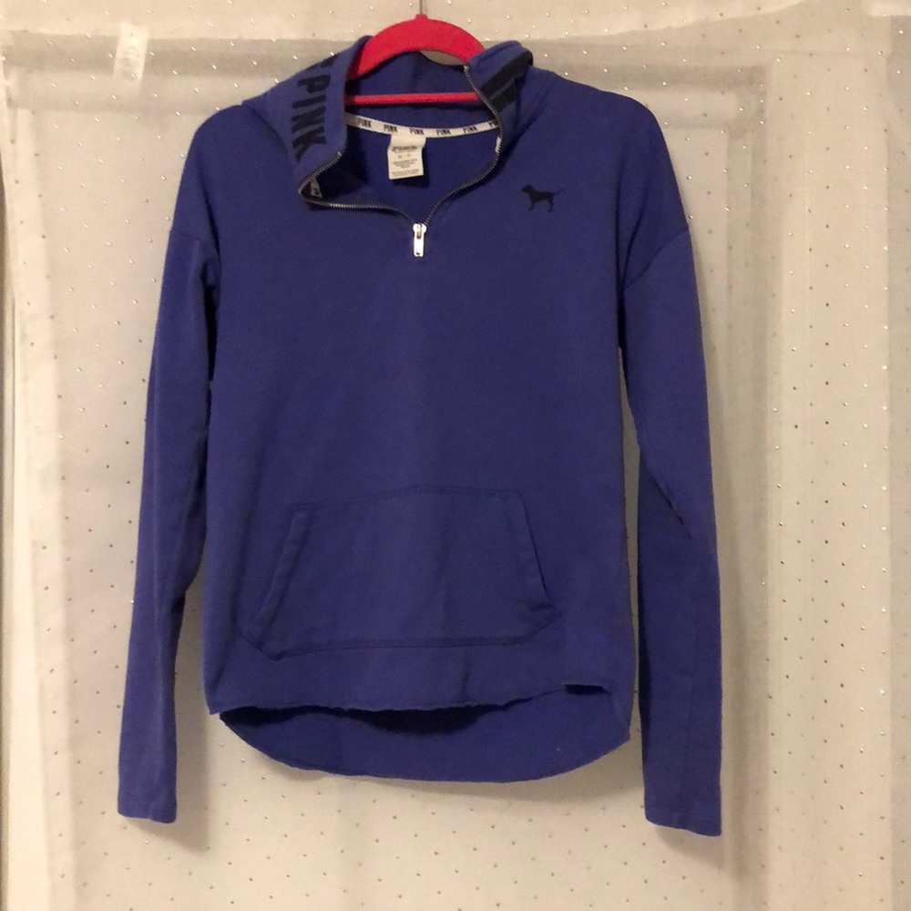 purple vs pink quarter zip sweater